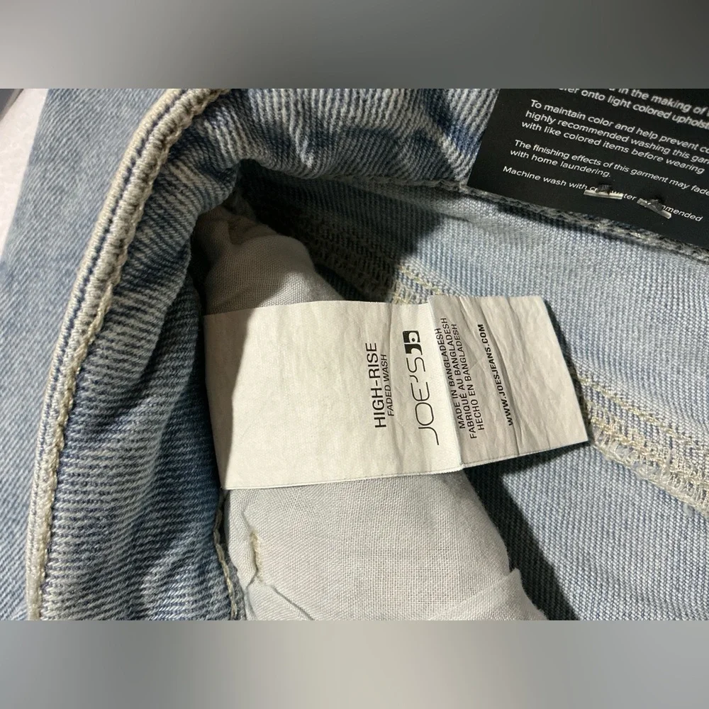 Joe's Jeans High Rise Faded Wash Straight Leg Sandblasted Contrasted Sz 29 New - Picture 12 of 16